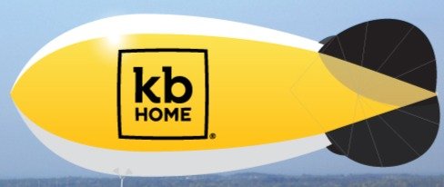 KB Home builder advertising blimp - 14ft yellow custom branded helium balloon
