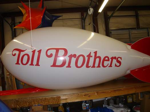 Toll Brothers home builder blimp - professional real estate advertising balloon
